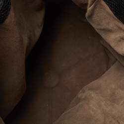 Pre Owned Bottega Veneta Red/Black Leather and Watersnake Leather Bag