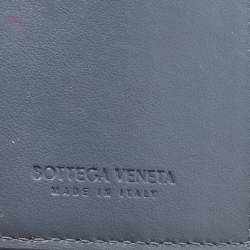 مملوكة مسبقًا Bottega Veneta Grey Intrecciato Leather Bifold Zip Wallet