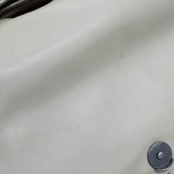 Pre Owned Bottega Veneta Grey Woven Leather Small Olimpia Shoulder Bag