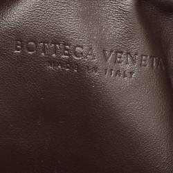 Bottega Veneta Dark Brown Leather Intrecciato Mini Jodie Top Handle Bag