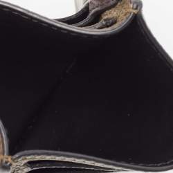 Pre Owned Bottega Veneta Black/Olive Green Leather Card Holder