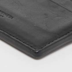 Pre Owned Bottega Veneta Black/Olive Green Leather Card Holder