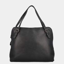 Pre Owned Bottega Veneta  Women's Leather Handbag - Black - One Size