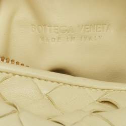 Pre Owned حقيبة هوبو بوتيغا فينيتا ميني جودي جلد إنترشياتو أصفر فاتح