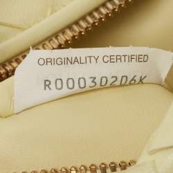 Pre Owned حقيبة هوبو بوتيغا فينيتا ميني جودي جلد إنترشياتو أصفر فاتح