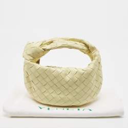 Pre Owned حقيبة هوبو بوتيغا فينيتا ميني جودي جلد إنترشياتو أصفر فاتح