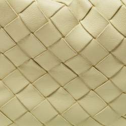 Pre Owned حقيبة هوبو بوتيغا فينيتا ميني جودي جلد إنترشياتو أصفر فاتح