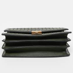 Pre Owned Bottega Veneta Green Intrecciato Leather Top Handle Bag