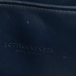 مملوكة مسبقًا Bottega Veneta Blue Intrecciato Leather Small Roma Tote