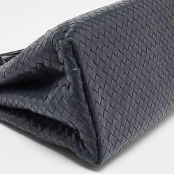 مملوكة مسبقًا Bottega Veneta Blue Intrecciato Leather Small Roma Tote