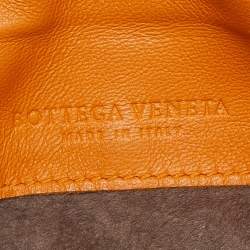 Bottega Veneta Mustard Intrecciato Leather Flap Chain Bag