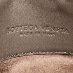Pre Owned Bottega Veneta Dark Beige Leather Medium Piazza Top Handle Bag