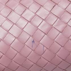مملوكة مسبقًا Bottega Veneta Pink Intrecciato Leather Small Roma Tote