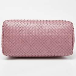 مملوكة مسبقًا Bottega Veneta Pink Intrecciato Leather Small Roma Tote