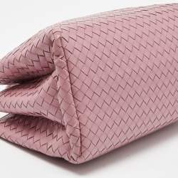 مملوكة مسبقًا Bottega Veneta Pink Intrecciato Leather Small Roma Tote