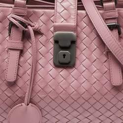 مملوكة مسبقًا Bottega Veneta Pink Intrecciato Leather Small Roma Tote