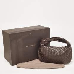 Pre Owned Bottega Veneta Fondant Intrecciato Leather Mini Jodie Hobo