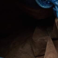 Pre Owned حقيبة هوبو بوتيغا فينيتا بيلي جلد إنترشياتو أزرق كبيرة