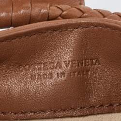 Pre Owned Bottega Veneta Brown Intrecciato Leather Phone Bag