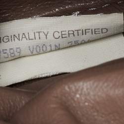 Pre Owned Bottega Veneta Orange Intrecciato Leather Zip Strap Pouch