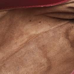 Pre Owned Bottega Veneta Red Intrecciato Leather Small Olimpia Shoulder Bag