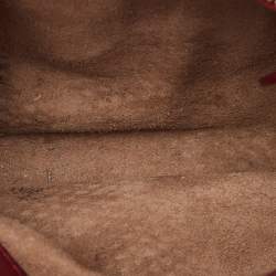 Pre Owned Bottega Veneta Red Intrecciato Leather Small Olimpia Shoulder Bag