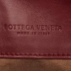 Pre Owned Bottega Veneta Red Intrecciato Leather Small Olimpia Shoulder Bag