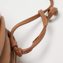 Pre Owned Bottega Veneta Brown Leather Mini The Pouch Bag