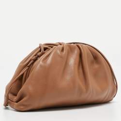 Pre Owned Bottega Veneta Brown Leather Mini The Pouch Bag