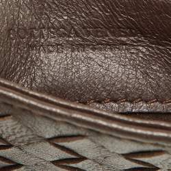 Pre Owned Bottega Veneta Brown Intrecciato Leather Phone Bag