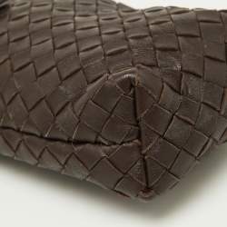 Pre Owned Bottega Veneta Brown Intrecciato Leather Phone Bag