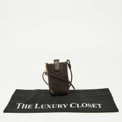 Pre Owned Bottega Veneta Brown Intrecciato Leather Phone Bag