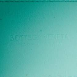 Pre Owned Bottega Veneta Aqua Green Intrecciato Leather Candy Arco Tote
