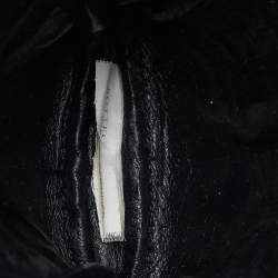 Pre Owned Bottega Veneta Black Intrecciato Leather Zip Strap Pouch