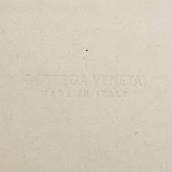 Pre Owned Bottega Veneta White Intrecciato Leather Arco Tote