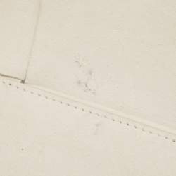 Pre Owned Bottega Veneta White Intrecciato Leather Arco Tote