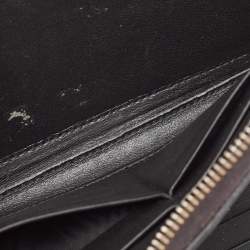 مملوكة مسبقًا Bottega Veneta Black Intrecciato Leather Zip Around Wallet