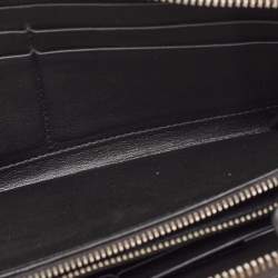 مملوكة مسبقًا Bottega Veneta Black Intrecciato Leather Zip Around Wallet