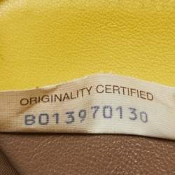 Pre Owned Bottega Veneta Yellow Intrecciato Leather Zip Around Wallet