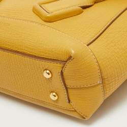 Pre Owned Bottega Veneta Yellow Leather Arco Tote