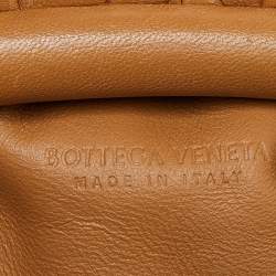 Pre Owned Bottega Veneta Tan Intrecciato Leather Mini The Pouch Bag