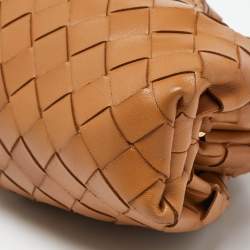 Pre Owned Bottega Veneta Tan Intrecciato Leather Mini The Pouch Bag