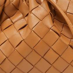 Pre Owned Bottega Veneta Tan Intrecciato Leather Mini The Pouch Bag