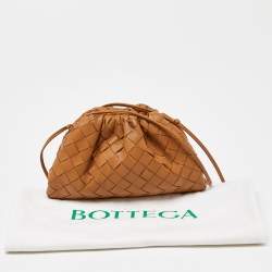 Pre Owned Bottega Veneta Tan Intrecciato Leather Mini The Pouch Bag