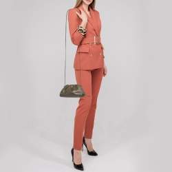 مملوكة مسبقًا حقيبة بوتيغا فينيتا بوش جلد أحمر داكن صغيرة