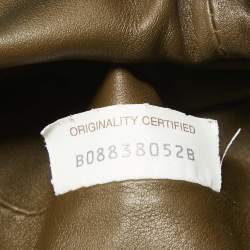 مملوكة مسبقًا حقيبة بوتيغا فينيتا بوش جلد أحمر داكن صغيرة