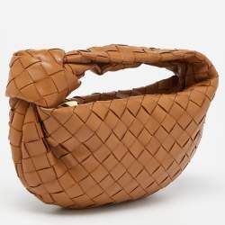 Pre Owned Bottega Veneta Brown Intrecciato Leather Mini Jodie Hobo