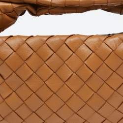 Pre Owned Bottega Veneta Brown Intrecciato Leather Mini Jodie Hobo