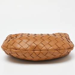 Pre Owned Bottega Veneta Brown Intrecciato Leather Mini Jodie Hobo