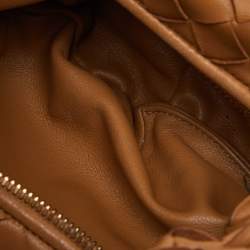Pre Owned Bottega Veneta Brown Intrecciato Leather Mini Jodie Hobo
